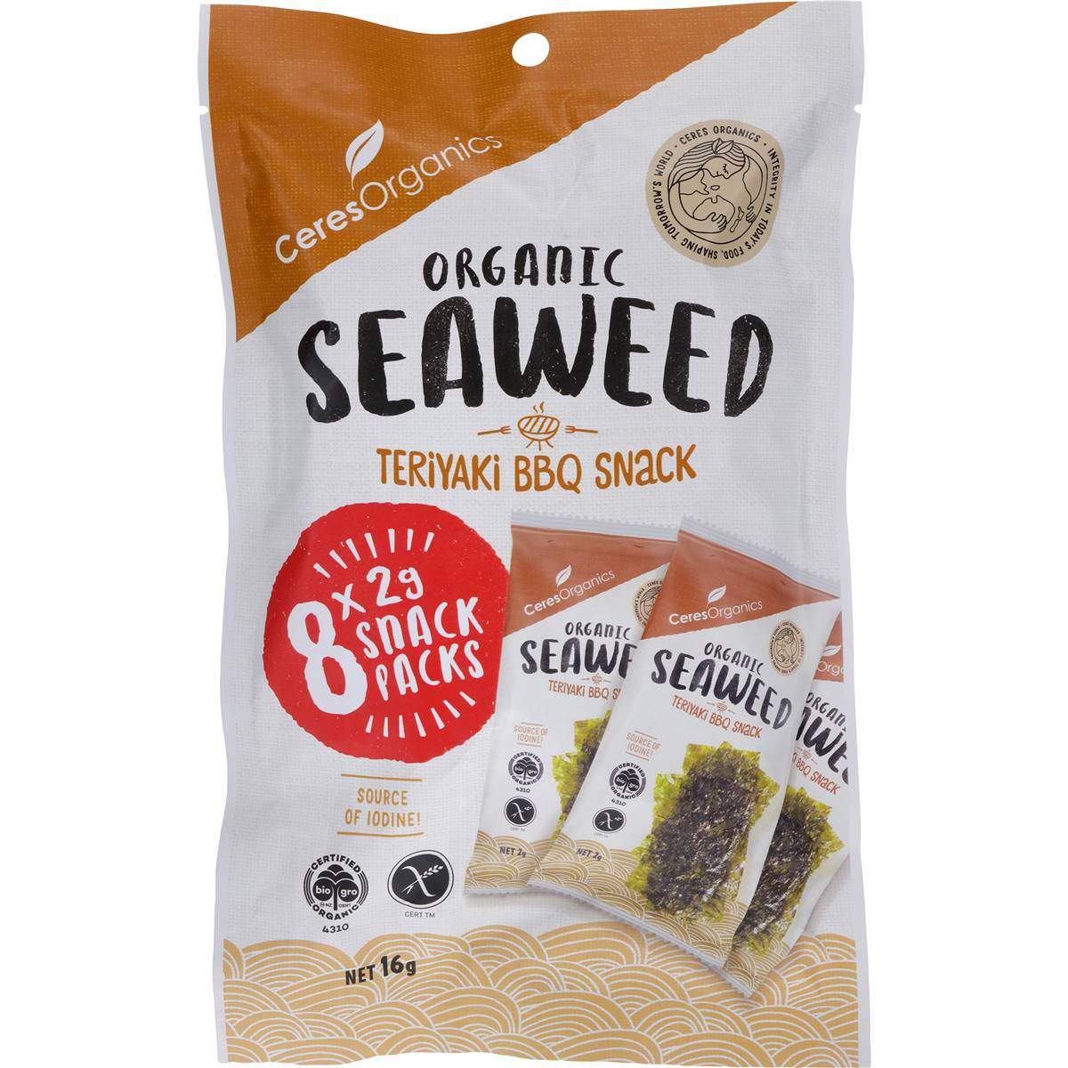 Ceres Organics Seaweed Teriyaki Multipack 8x2g Each