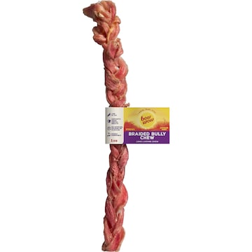 Bow Wow Naturals Braided Bully Chew Dog Treat each