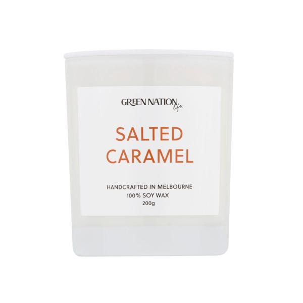 GREEN NATION SOY WAX CANDLE SALTED CARAMEL 1 EACH