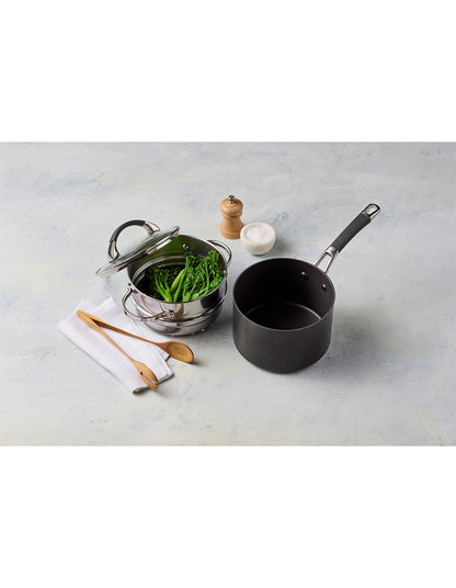 Endurance+ Nonstick Induction Saucepan With Bonus Steamer 18cm/2.8L