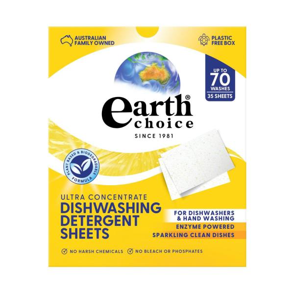 EARTH CHOICE DISHWASHING SHEETS 35 PACK