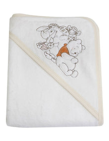 Winnie The Pooh Hooded Towel in White