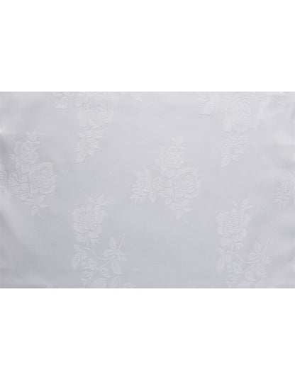 Florence Damask Floral 180cm x 320cm Cotton Tablecloth White