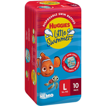 Huggies Little Swimmers Disposable Swim Nappies Large (14+Kg) 10 Pack