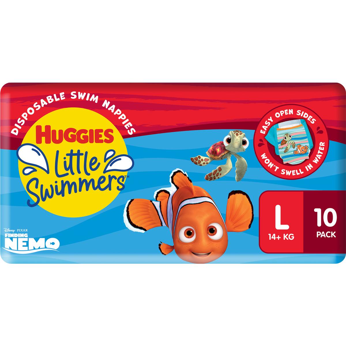 Huggies Little Swimmers Disposable Swim Nappies Large (14+Kg) 10 Pack