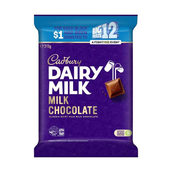 CADBURY DAIRY MILK BLOCK CHOCOLATE 315G