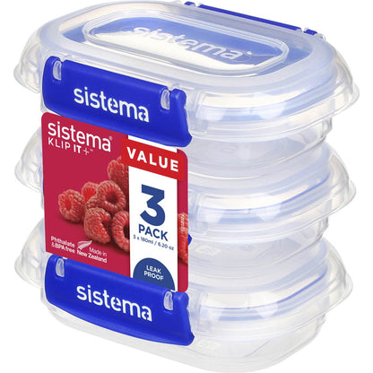 Sistema Klip It Plus Rectangle 180Ml 3 pack