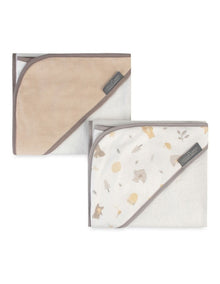 Nectar Bear Hooded Towels 2 Pack in Sand