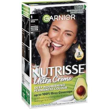 Garnier Nutrisse Hair Colour 1 Liquorice Black each
