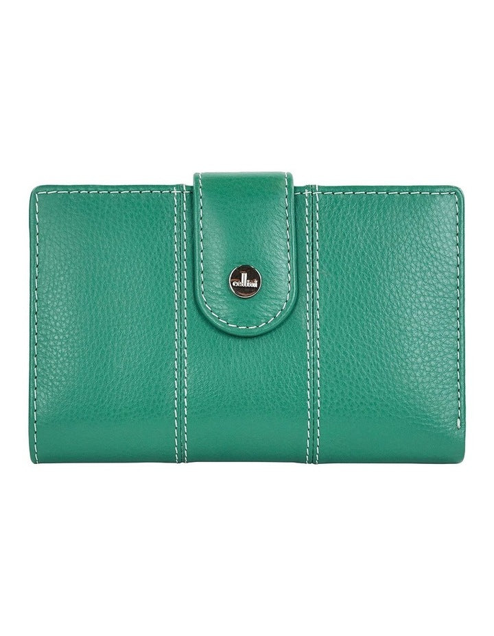 Eden Leather French Purse in Green
