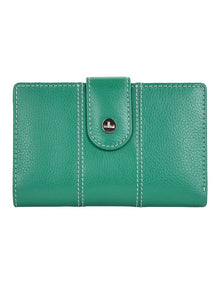 Eden Leather French Purse in Green