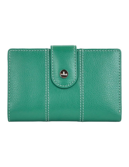 Eden Leather French Purse in Green