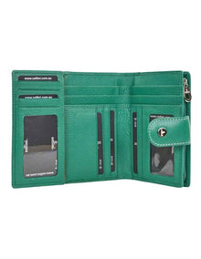 Eden Leather French Purse in Green