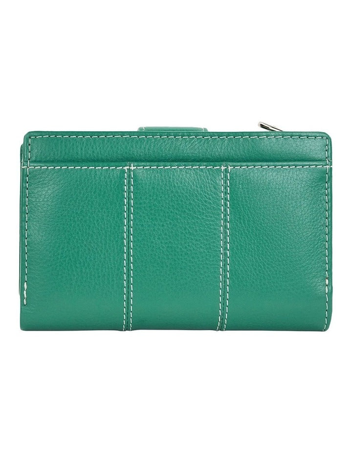 Eden Leather French Purse in Green