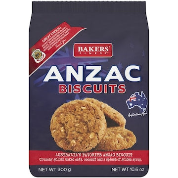 Bakers Finest RSL Anzac Biscuits 300g
