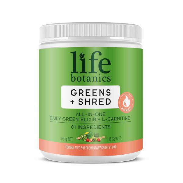 LIFE BOTANICS POWDER GREENS + SHRED 150G