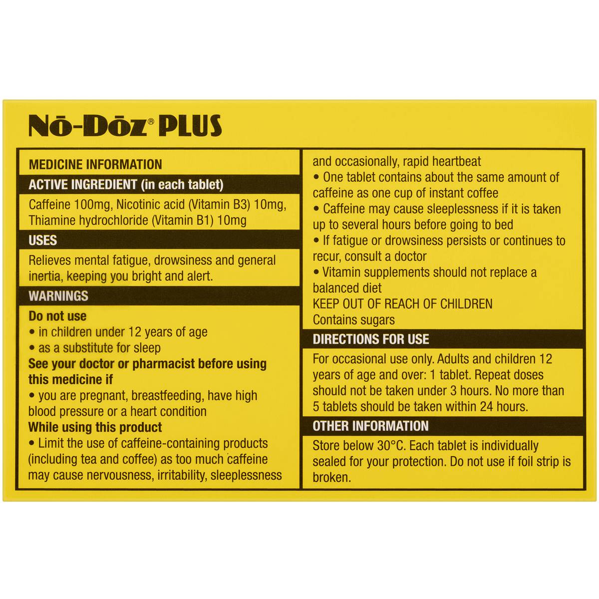 No-Doz Plus 24 Tablets
