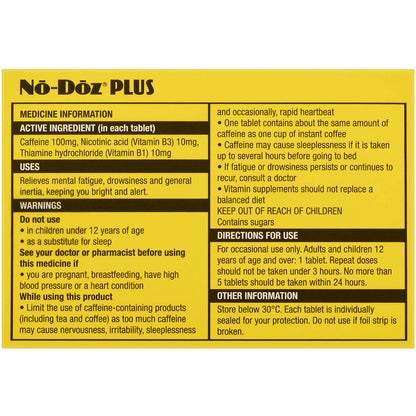 No-Doz Plus 24 Tablets