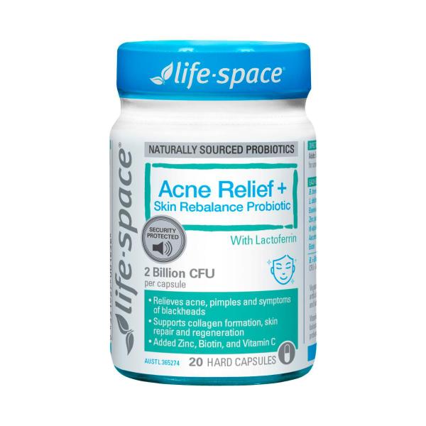 LIFE SPACE PROBIOTIC ACNE RELIEF + SKIN BALANCE 20PK