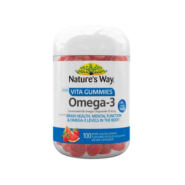 NATURE'S WAY ADULT GUMMIE OMEGA 3 100PK