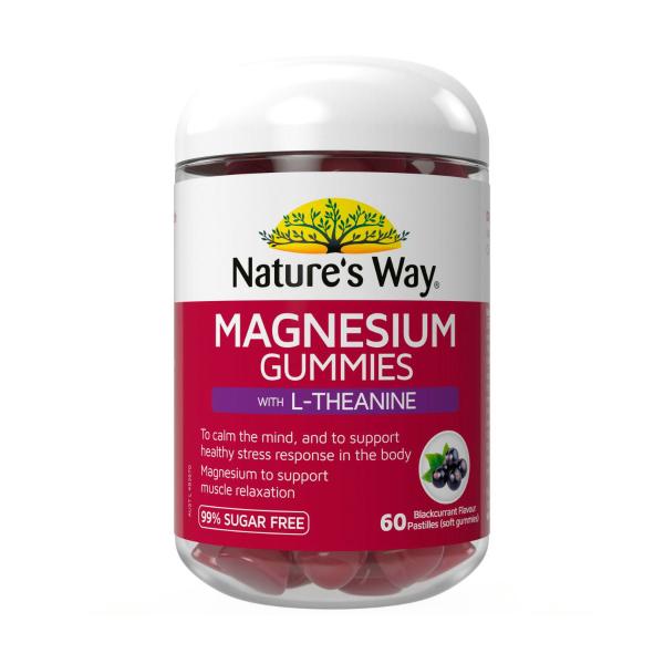NATURE'S WAY GUMMIES MAGNESIUM + L-THEANINE 60PK
