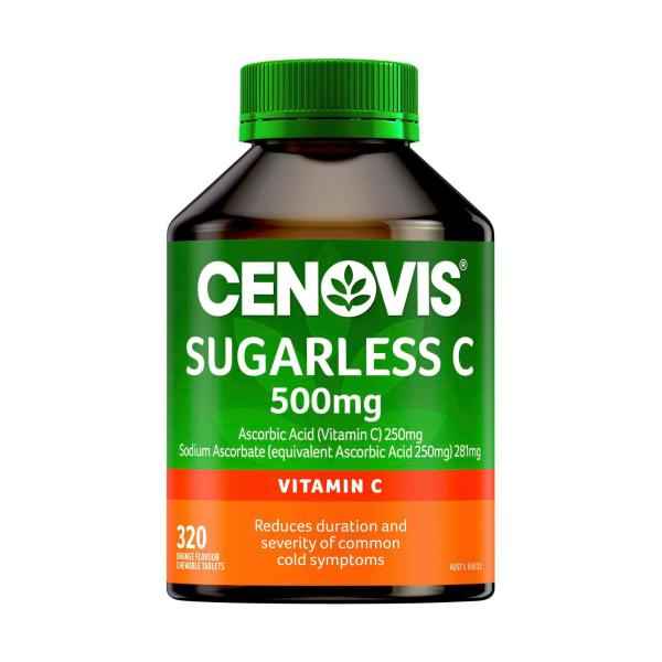 CENOVIS CHEWABLE SUGARLESS VITAMIN C 320PK