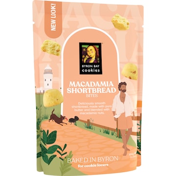 Byron Bay Cookies Macadmia Shortbread Bites 100g