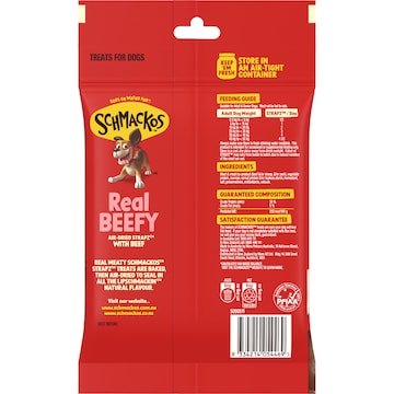Schmackos Strapz Dog Treats with Beef 200g