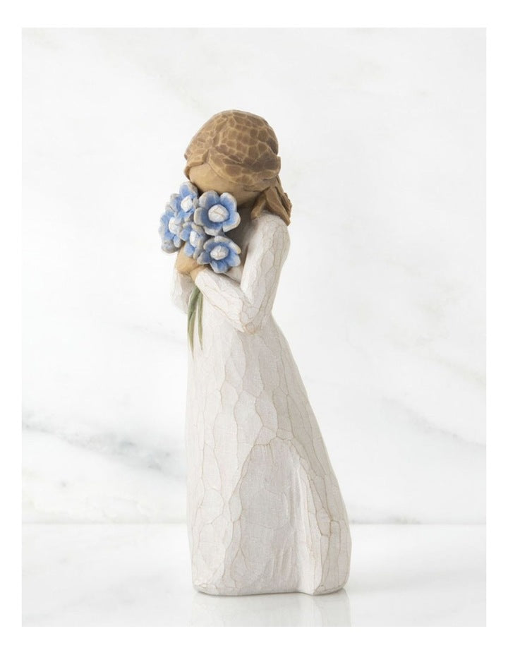 Forget-Me-Not Sculpted Figure in White