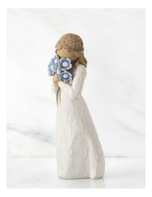 Forget-Me-Not Sculpted Figure in White
