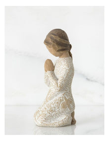 Prayer Of Peace Sculpted Figure in White