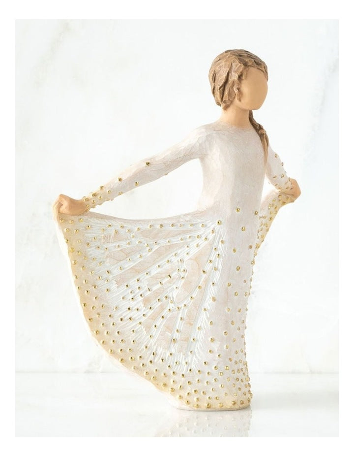 Butterfly Sculpted Figure in White