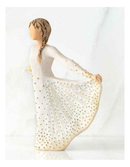 Butterfly Sculpted Figure in White