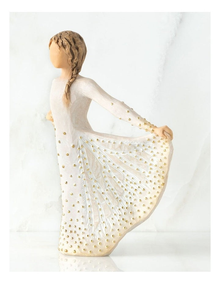 Butterfly Sculpted Figure in White