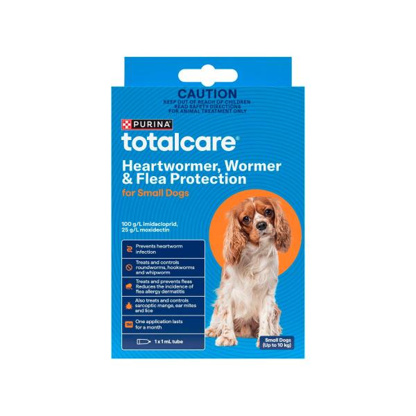 TOTALCARE HEARTWORM ALLWORMER & FLEA PROTECTION SMALL DOG TREATMENT 1 PACK