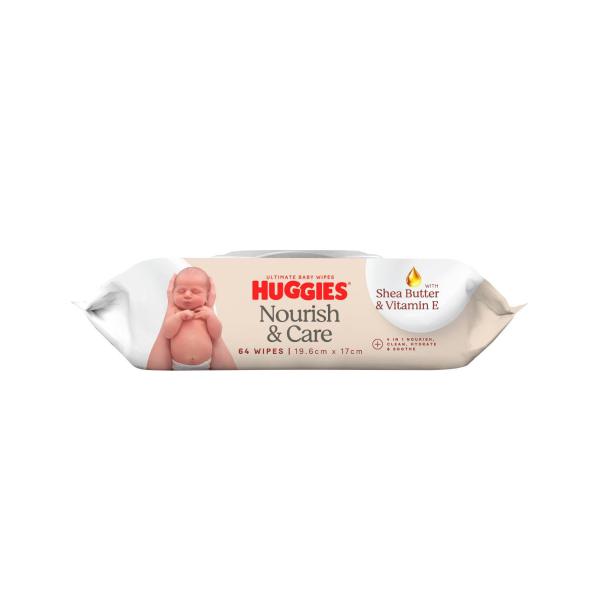 HUGGIES ULTIMATE WIPES NOURISH & CARE WIPES 64PK