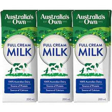 Australia's Own Full Cream Long Life Milk UHT 200mL x 6 pack