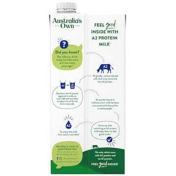 Australia's Own A2 Protein Full Cream Long Life Milk UHT 1L