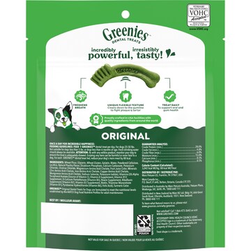 Greenies Canine Dental Dog Treats Original Regular 6 Chews 170g