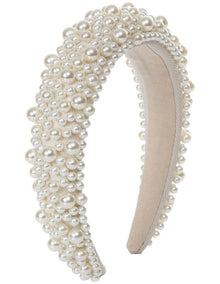 Padded Pearl Headband in Pearl
