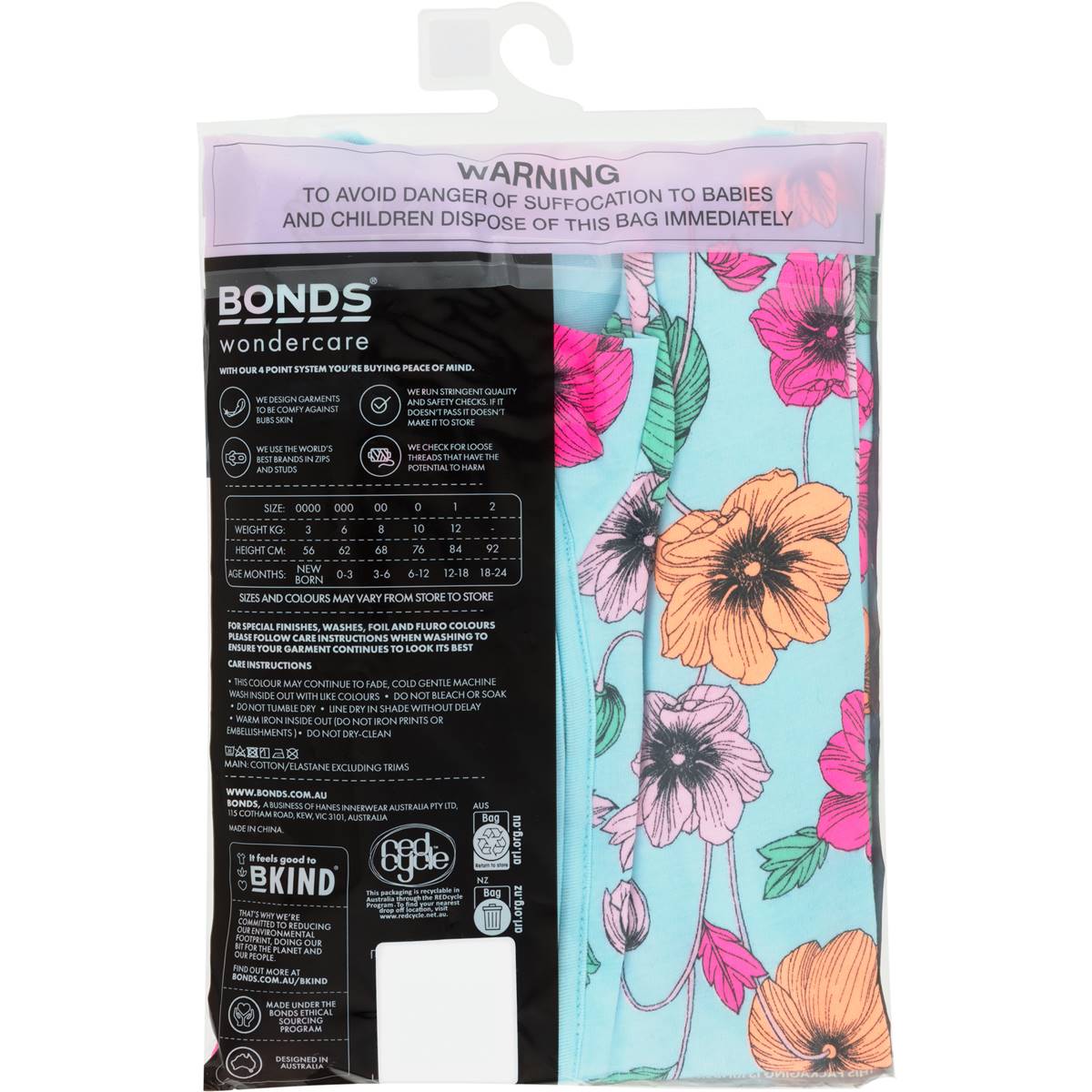Bonds Zippy Wondersuit Size 1 Assorted Each