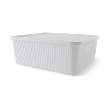 11L Ribbed Container - White