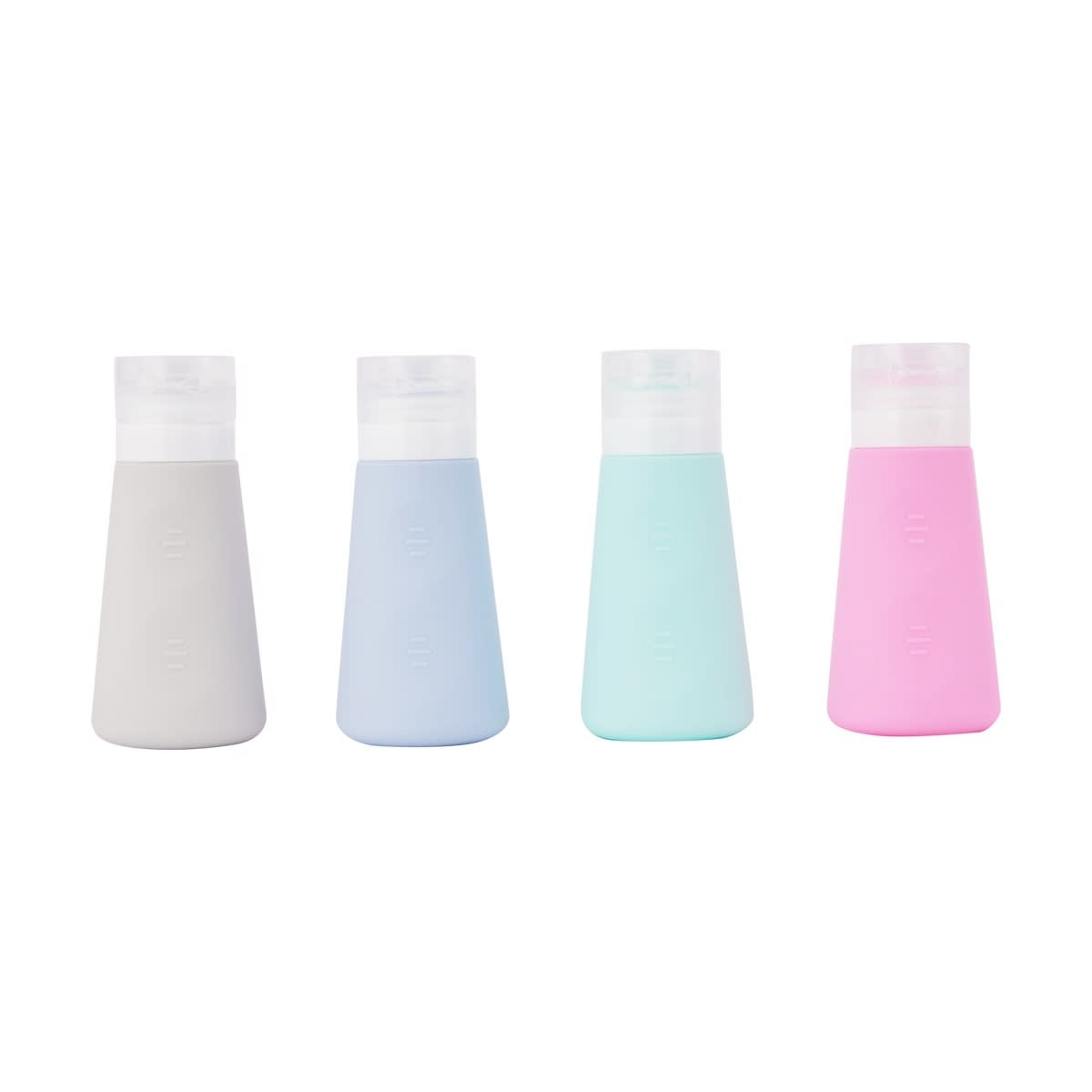 4 Pack Travel Solutions Silicone Bottles