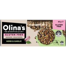 Olina's Bakehouse Gluten Free Seeded Crackers Herb & Garlic 80g