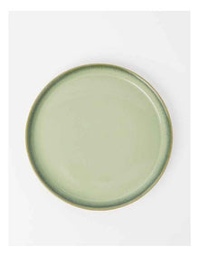 Esperance Celadon Wiped Edge Dinner Plate in Green