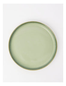 Esperance Celadon Wiped Edge Dinner Plate in Green