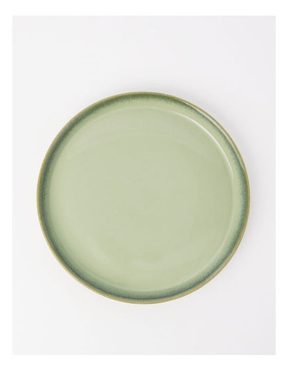 Esperance Celadon Wiped Edge Dinner Plate in Green