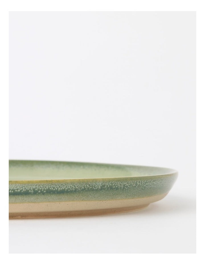 Esperance Celadon Wiped Edge Dinner Plate in Green