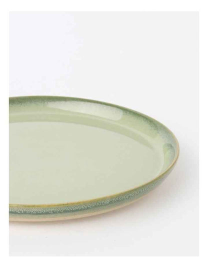 Esperance Celadon Wiped Edge Dinner Plate in Green