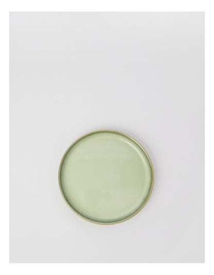 Esperance Celadon Wiped Edge Shallow Bowl Small in Green